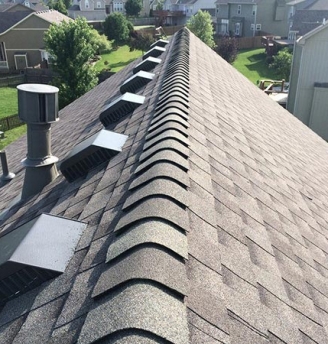 Completed Roof Shingles Repair